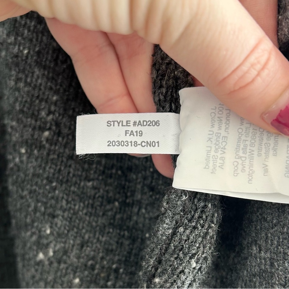 Madewell Donegal Tie-Waist Cardigan Sweater in Donegal Thunder Heather Black - L - Picture 8 of 12